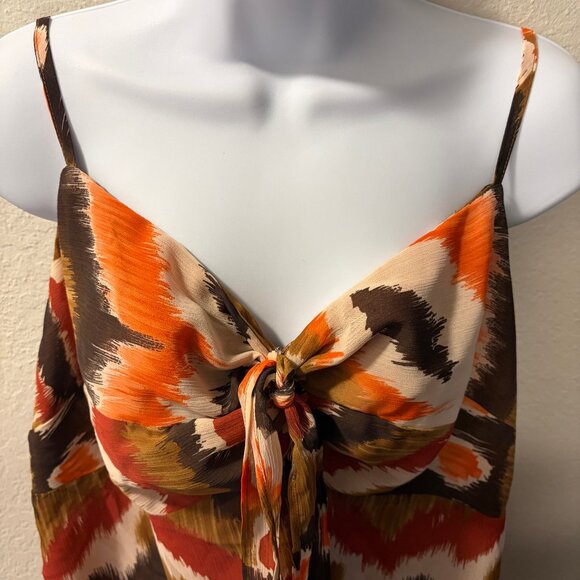 Lane Bryant Women’s Cami Tie Front Multi Color Spaghetti Strap Top | Sz 16 - Picture 4 of 13